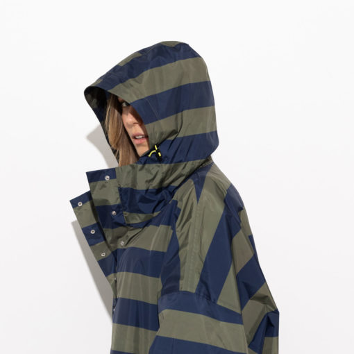VIVI MARI Raincoat Bold Stripes Navy/Olive - Image 2