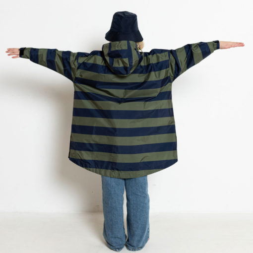VIVI MARI Kids Raincoat Bold Stripes Navy/Olive - Image 10