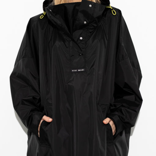 VIVI MARI Raincoat Solid Black