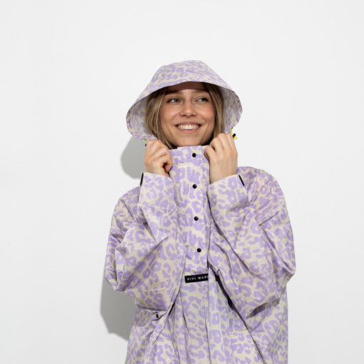 VIVI MARI Raincoat Leo Splashes Lavender/Grey