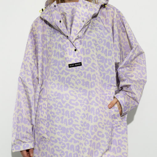 VIVI MARI Raincoat Leo Splashes Lavender/Grey