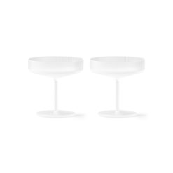 ferm LIVING Ripple Champagnerschale Frosted 2er-Set