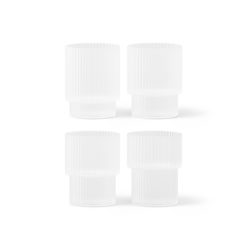 ferm Living Ripple Trinkglas Frosted