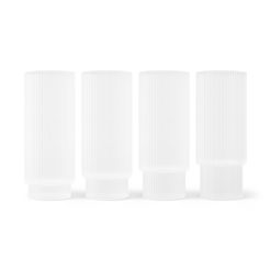 ferm LIVING Ripple Longdrink-Glas Frosted