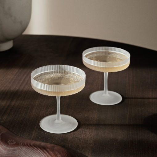 ferm LIVING Ripple Champagnerschale Frosted