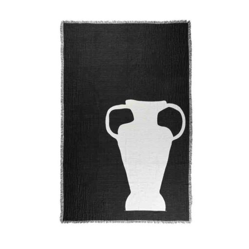 Broste Copenhagen Wandteppich Beige/Black