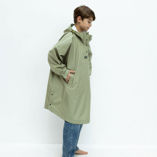 VIVI MARI Kids Raincoat Solid Pale Olive 10-12 Jahre seitlich