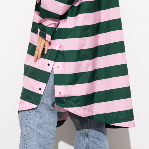 VIVI MARI Raincoat Bold Stripes Green/Rose