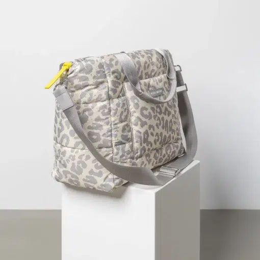 VIVI MARI Padded Tote Bag Leo Splashes Grey/Sand Medium