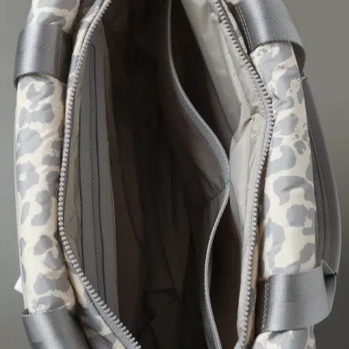VIVI MARI Padded Tote Bag Leo Splashes Grey/Sand Medium
