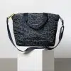 VIVI MARI Padded Tote Bag Leo Splashes Navy/Olive Medium
