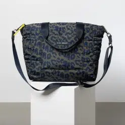 VIVI MARI Padded Tote Bag Leo Splashes Navy/Olive Medium