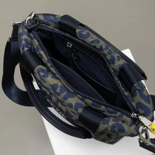 VIVI MARI Padded Tote Bag Leo Splashes Navy/Olive Small