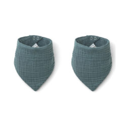 LIEWOOD Lätzchen Bio-Baumwolle Whale Blue 2er Set