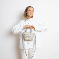 VIVI MARI Padded Tote Bag MINI Leo Splashes Grey/Sand Small