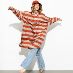 VIVI MARI Raincoat Bold Stripes Cinnamon/Latte