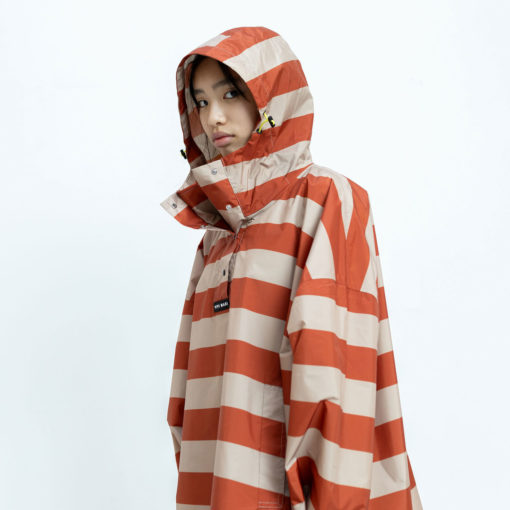 VIVI MARI Raincoat Bold Stripes Cinnamon/Latte (10-12 Jahre)