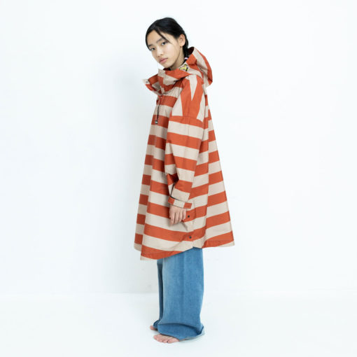 VIVI MARI Raincoat Bold Stripes Cinnamon/Latte (10-12 Jahre)