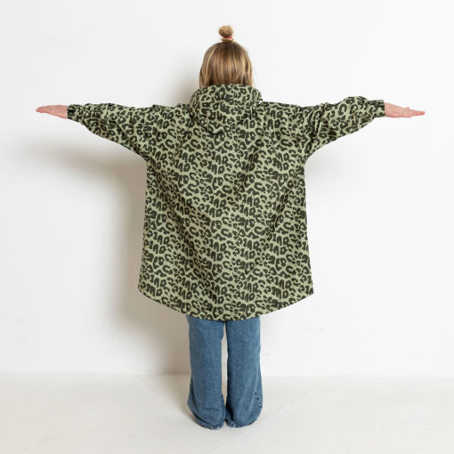 VIVI MARI Kids Raincoat Leo Splashes Olive/Pale - Image 5