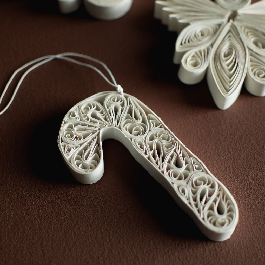 DBKD Papier-Zuckerstange Weiß Detail