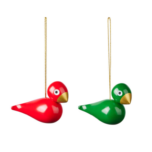 Kay Bojesen Weihnachtsvögel Rot/Grün