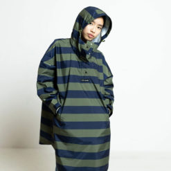 VIVI MARI Kids Raincoat Bold Stripes Navy/Olive