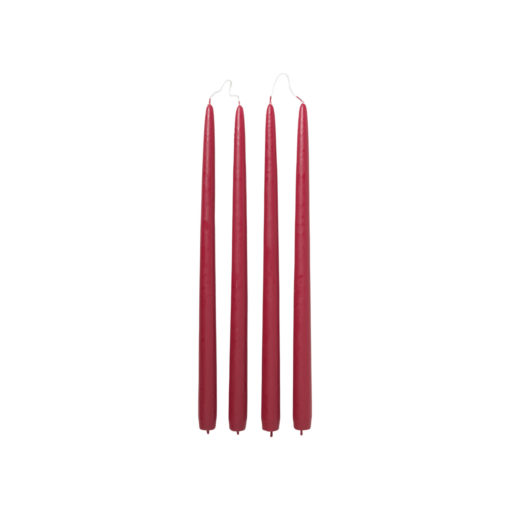 Broste Kerzen-Set Getaucht Smooth Truly Red