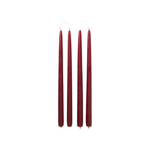 Broste Kerzen-Set Getaucht Smooth Burgundy