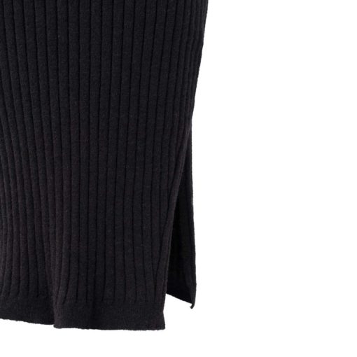 YAYA Strickkleid Black Detail Beinschlitz