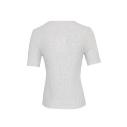 Moss Copenhagen T-Shirt mit Scoop-Ausschnitt Light Grey Rückansicht