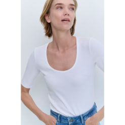 YAYA Rundhalsausschnitt T-Shirt Pure White