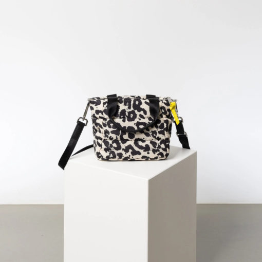 VIVI MARI Padded Tote Bag MINI Leo Splashes Black/Sand Rückseite
