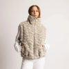 VIVI MARI Reversible Bomber Vest Stone/Leo Sand-Stone