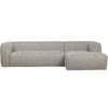 Sofa Chaiselongue L Rechts Sucre Woven Light Grey ohne Kissen
