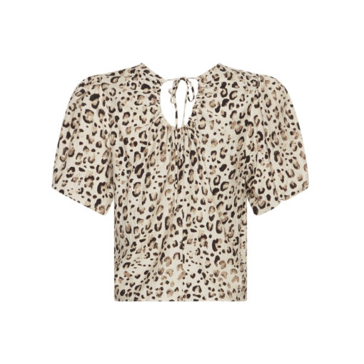 Moss Copenhagen Bluse Oatmeal Leo Rückansicht