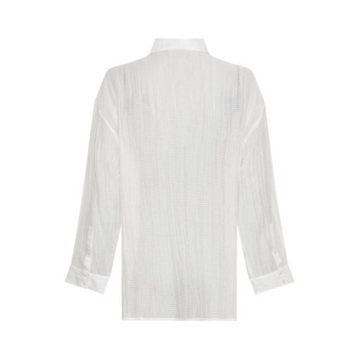 Moss Copenhagen Oversized Hemd Egret Rückansicht