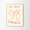 R. Hughes Druck Vino Lovers gerahmt Holz