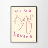 R. Hughes Druck Vino Lovers gerahmt schwarz