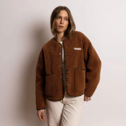VIVI MARI Teddy Fleece Jacket Caramel