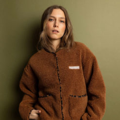 VIVI MARI Teddy Fleece Jacket Caramel Mood