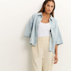 YAYA Rib-Top Pure White