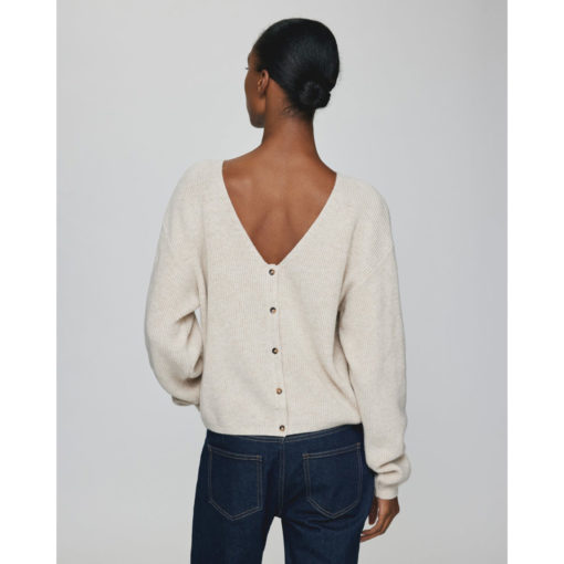 Moss Copenhagen Strick-Cardigan Oatmeal Melange