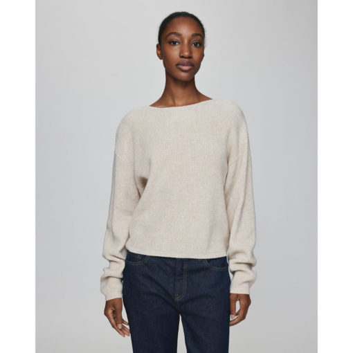 Moss Copenhagen Strick-Cardigan Oatmeal Melange