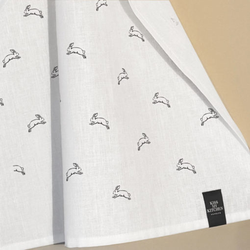 KMK Geschirrtuch Bunny White Detail