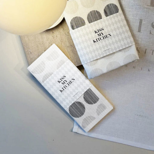 Kiss my Kitchen Schwammtuch Dots White Sand