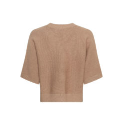 Moss Copenhagen Pullover Cartouche Braun mit 2/4-Arm Rückansicht