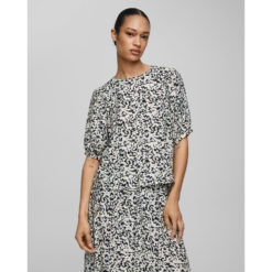 Moss Copenhagen Print-Bluse Pistacio