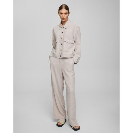 Moss Copenhagen Leinen-Hose Sand