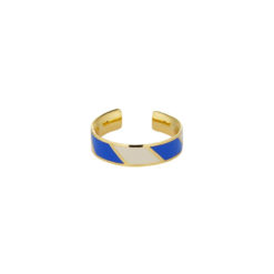 Design Letters Ring Candy Blau-Weiß