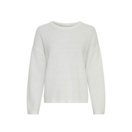 Moss Copenhagen Woll-Mix-Pullover Egret